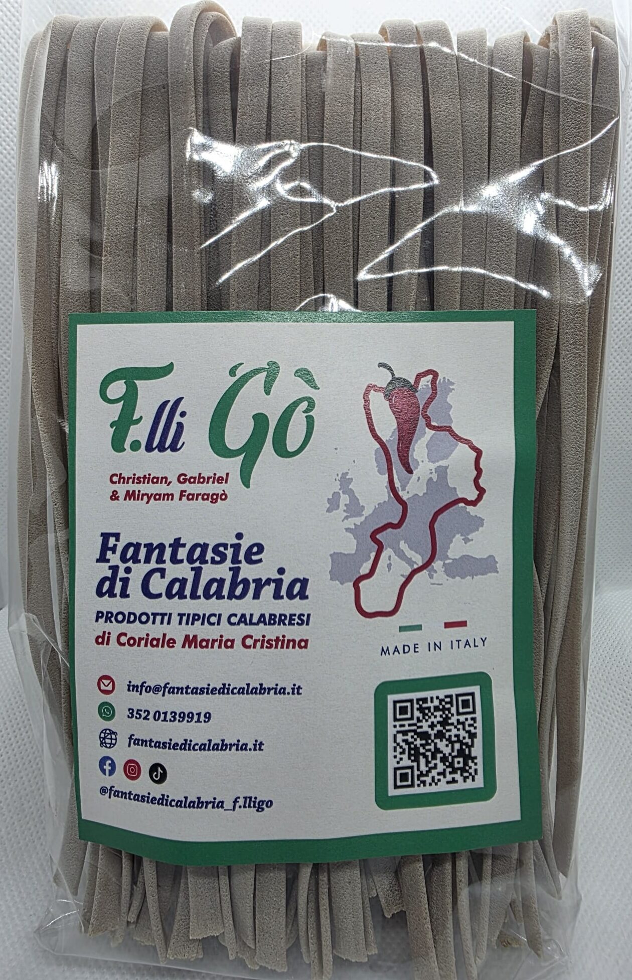 Tagliatelle calabresi aromatizzate ai funghi porcini