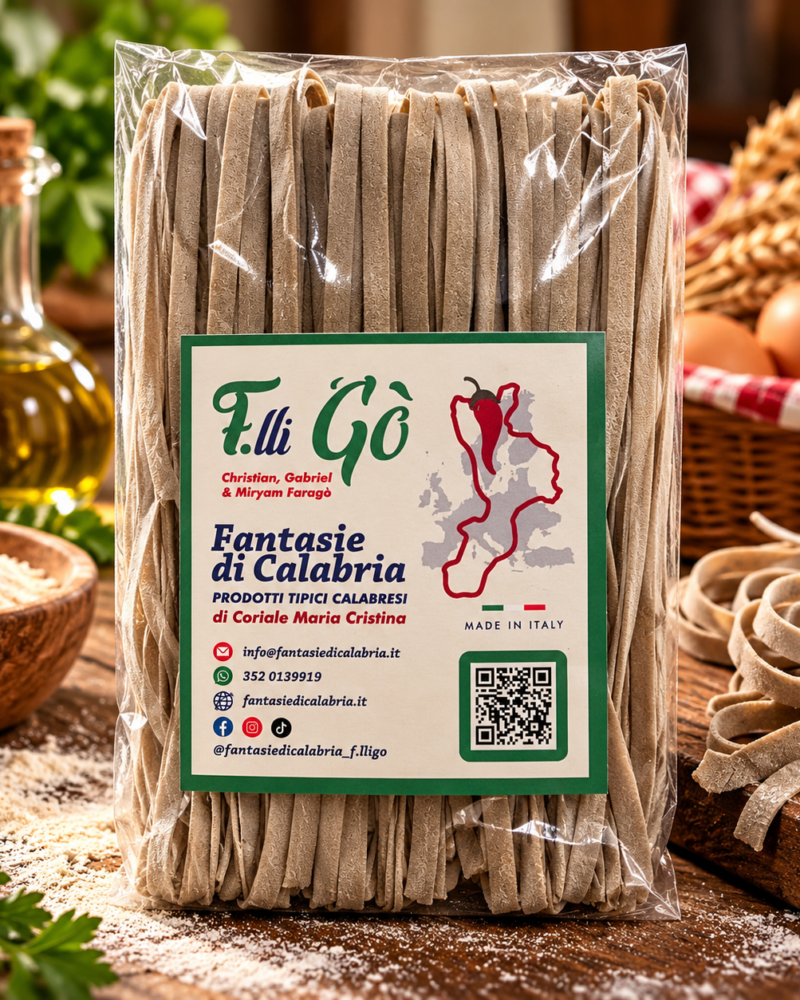 Tagliatelle calabresi aromatizzate ai funghi porcini